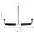 Miniatyrbillede 7 af 8: Stål Garage Loft Opbevaringskrog, Heavy Duty Opbevaringsstativ til Ophængning af Træ, Cykler, Værktøj, Træ, Snowboards, Fiskestokke, Robust Opbevaringssystem White