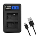 Miniatyrbillede 3 af 5: Lille batteri LCD Micro USB-lader Pålidelig opladningstilbehør til 6000, 5000, 5100, ILCE6000, batteriladebase