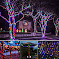 Miniatyrbillede 3 af 5: Solcelledrevne julelys LED - 72 fod 200 LED 8 tilstande Rigtig lilla lys