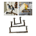 Miniatyrbillede 2 af 10: Fuglepinde Naturligt Træ Stativ U-formet Bar Bur Legetøj til Cockatiels Conures M