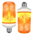 Miniatyrbillede 1 af 6: Opgraderede LED Flammepærer, 4-Mode Flammereffekt til Halloween, Juledekorationer, Indendørs, Udendørs Brug, 2-pak