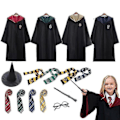 Miniatyrbild 4 av 5: Harry Potter Ryggsäck Student Skolväska Tredelad set Gul 180CM SQBB