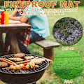 Miniatyrbillede 5 af 6: Brandsikker måtte til åben pejs, arne og grillgulvbeskyttelse 50X80CM