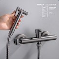 Miniatyrbillede 4 af 5: Badeværelse Skjult Bidet Brusesæt, Varmt og Koldt Håndholdt Sprøjte, Varmt Vand Toilet, Sort