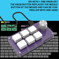Miniatyrbilde 5 av 6: Keys Tilpasset Programmering Makro Tastatur Kopier Lim Inn Mini Knapp Tastatur Lilla