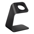 Miniatyrbillede 1 af 7: 1. aluminiumslegering oplader stativ holder til watch opladning Crad Black one size Black one size