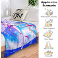 Miniatyrbilde 5 av 5: Sailor Moon Flanell teppe - Koselig teppe for sengetøy Anime Fans Gave (blå)-blå-n511 50x40in 125x100cm