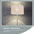 Miniatyrbillede 4 af 5: Store lampeskærme, tromlelampeskærm Modern stil E27 cover Mode vævet lampeskærm Bordlampe lampeskærm