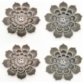 Miniatyrbillede 1 af 3: 4 stk. Lotus røgelseholder, askefanger, Lotus røgelsesskål, til pinde røgelse Lotus Leaf røgelsesskål tilbehør