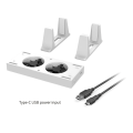 Miniatyrbillede 3 af 5: Lodret stativ med 2 køleventilatorer til Xbox Series S 3 White