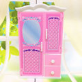 Miniatyrbillede 5 af 5: Prinsesse soveværelsesmøbler skab garderobe til dukker legetøj pige