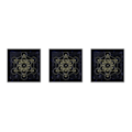 Miniatyrbillede 4 af 5: 1/2/3 Astrologi Tarot Kortspil Bordsdæk Crystal Grid Sort 60x60cm 3Sæt Black 60x60cm 3Set
