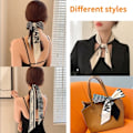 Miniatyrbild 4 av 7: Nytt mode sidenscarf hårband Long Ribbon Bow n Printing Hai A7 one size A7 one size