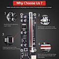 Pikkukuva 3 / 5: VER009S Plus -jatkokortti PCI-E -jatkokortti Express 1X 16X USB3.0 -kaapeli Mi