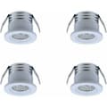 Set med 4 mini infällda LED-spotlights, 3 W, varmvit Vit..DEBUNS