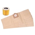 Pikkukuva 1 / 5: 5 pölypussia ja 1 suodatin Karcher WD3 Premium WD 3 300 M WD 3 200 WD3.500 P 6 959-130 imurille
