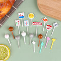 Pikkukuva 5 / 8: 1Pack Cartoon Kid Cake Frukt Tandpetare Bento Lunchtillbehör A3 one size A3 one size