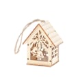 Miniatyrbillede 1 af 7: God Jul LED-lys Træhus Lysende Hytte Juleklokke one size Bell one size