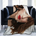 Miniatyrbillede 1 af 5: Dakota Johnson-filt - Ultrablød flannelsen 3D-print Plysset tæppe Sengdekoration Sengetæppe til stuen Soveværelsesdekoration 50x40in 125x100cm