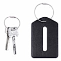 Miniatyrbillede 4 af 5: Nøglering, 100-pak med 15 cm rustfri ståltrådsring 1,5 mm kabeløjer til ophængning af bagagemærke, nøgler og ID-badge