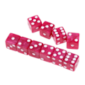 Miniatyrbilde 4 av 5: 10 stk sekssidede D6-prikkede firkantede terninger for Dungeons & Dragons