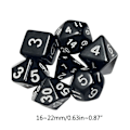 Pikkukuva 5 / 5: 7 kpl DND-monikulmaisia noppaa RPG-noppaa Dungeons & Dragons, Pathfinder-MTG, D&D-roolipeli, sarja Vihreä