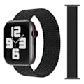 Miniatyrbillede 1 af 2: Apple Watch kompatibelt ARMBÅND Elastisk SORT 38/40/41 mm Sort - L L