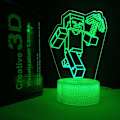 Miniatyrbild 1 av 3: Kreativ gåva Spelrumsdekoration Nattljus Crack Model minecraft 2 minecraft 2 Crack Touch Colorful Set