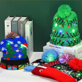 Miniatyrbild 5 av 8: Kreativ blinkande LED-ljus julhatt snögubbe vinter varm C A8 en storlek A8 one size