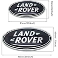 Pikkukuva 2 / 5: 2kpl Passar Land Rover Grille Badge Takaluukku Oval Badge Tarra, Sopii Land Rover Range Rover Badge Nimikyltti (musta)