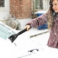 Miniatyrbilde 5 av 7: Isskraper for bilvindu - Ergonomisk snøbørste | 32 cm isskraper med skumgrep for biler, lastebiler og SUV-er Svart