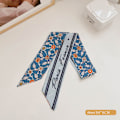 Miniatyrbild 1 av 7: Nytt mode sidenscarf hårband Long Ribbon Bow n Printing Hai A10 one size A10 one size
