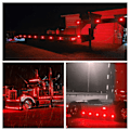 Miniatyrbillede 5 af 5: 10X 4-LED grøn sidemarkering lys til trailer, lastbil, RV, vandtæt 12V/24V, rød