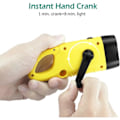 Miniatyrbild 2 av 4: 2-pack handvev ficklampa, soldriven uppladdningsbar LED