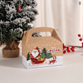 Miniatyrbilde 1 av 5: 4:a kakeboksform Merry Christmas Godis bokser poser jul B one size