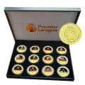 Miniatyrbillede 11 af 11: Premier League fodboldstjerner & klubber minde mønter, samleobjekter gaver, gaver til fodboldfans Mbappe, Messi, Harland with frame Van Dyke