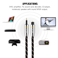 Miniatyrbillede 2 af 7: Toslink til 3,5 mm Mini Optisk Lydkabel SPDIF Guldbelagt 1 m 1m