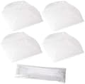 Pop Up Mesh Mattskydd 4-Pack Stor Återanvändbar Vikbar Utomhus Insektsskydd White