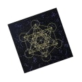 Miniatyrbilde 2 av 5: 1/2/3 Astrologi Tarot Kortspill Bordduk Krystallgitter Svart 60x60cm 1Set Black 60x60cm 1Set