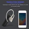 Pikkukuva 3 / 5: Älykäs langaton käännösheadset Bluetooth 5.0 Puheenkääntäjä kuulokkeet 33 kieltä Instant Rea
