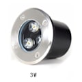 Pikkukuva 3 / 8: LED-maavalaisin Vedenpitävä lattiavalaisin Ulkona Puutarhapolku Lämmin valkoinen 3W Warm White 3W