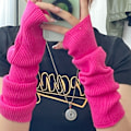 Miniatyrbillede 3 af 5: Lange Fingerløse Handsker Dame Casual Vante Vinter Arm Varmer Kn A7