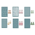 Miniatyrbilde 3 av 10: Silketrykk-sjablonger for leire, gjenbrukbare silketrykk for leire smykker, DIY kunst og håndverk, ørepynt, forsyninger - SY061