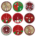 Miniatyrbilde 3 av 8: Juletrærskjørt Tecknad Santa Claus Snømann Xmas Tre Skir A8 one size A8 one size
