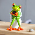Pikkukuva 5 / 5: Rolig Groda Staty Inomhus Utomhus Skulptur Figuriner Hem Badrum Dekoration
