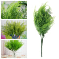 Miniatyrbilde 1 av 7: 7 grener Kunstig asparges Bregne Gress Blomst Hjem Blomstrete grønn one size green one size