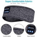 Miniatyrbilde 2 av 5: Trådløse Bluetooth-hodetelefoner Sovebånd Hodetelefoner Musikk Hodetelefoner Myke Elastiske Komfortable Musikkheadset Mp3 for Side Sleeper grå