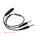 Miniatyrbilde 3 av 11: Svart flyhodetelefonadapter for buss XLR til GA (dobbel plugg) Pilothodetelefonadapter