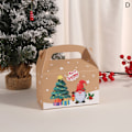 Miniatyrbilde 1 av 8: 4 stk kakeboksform God jul Godisbokser Vesker jul D one size D one size
