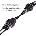 Miniatyrbilde 4 av 5: RJ45-kobling, RJ45 1 hunn til 2 hunn, RJ45-kontaktdeler, Ethernet Cat 5 / Cat 6 /cat 7 Ethernet LAN-kabelforlenger, surf online på The Sam